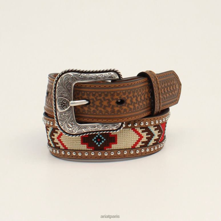 RJ66P4167 ceinture multi point sud-ouest Ariat accessoires bronzer enfants