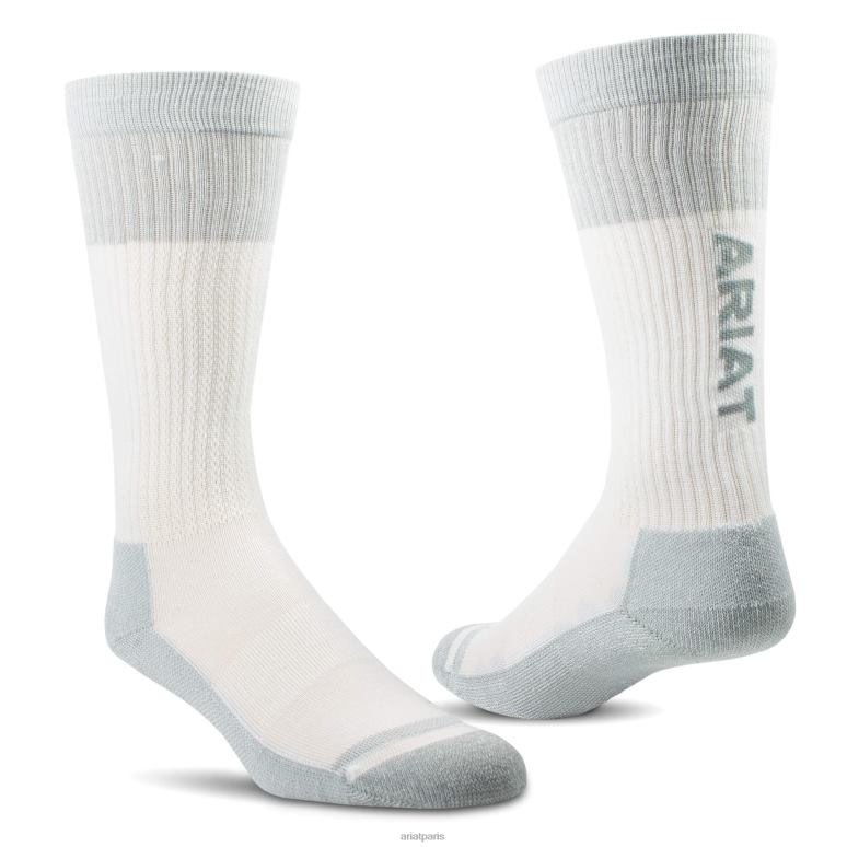 RJ66P4178 Venttek sur les chaussettes de botte de mollet, pack de 2 paires Ariat accessoires blanc enfants