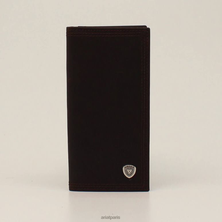 RJ66P4182 portefeuille de rodéo à triple couture Ariat accessoires brun enfants