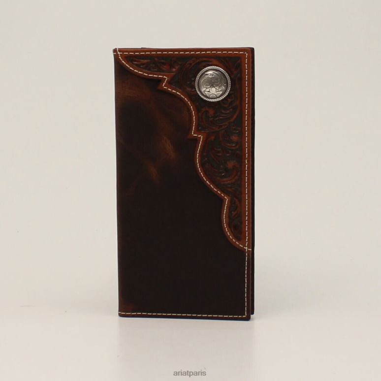 RJ66P4184 portefeuille de rodéo en filigrane brn Ariat accessoires brun enfants