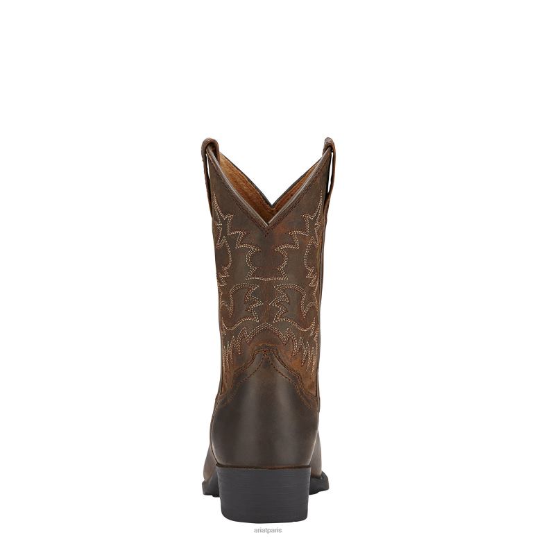 RJ66P3829 botte western western patrimoniale Ariat chaussure marron vieilli enfants