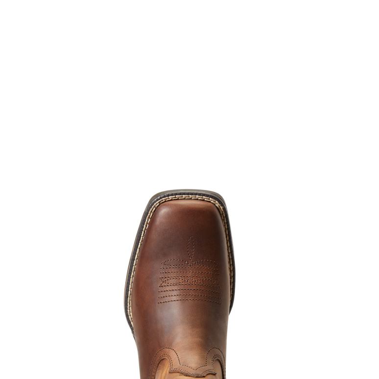 RJ66P3830 botte western hymne patriote Ariat chaussure marron vieilli enfants