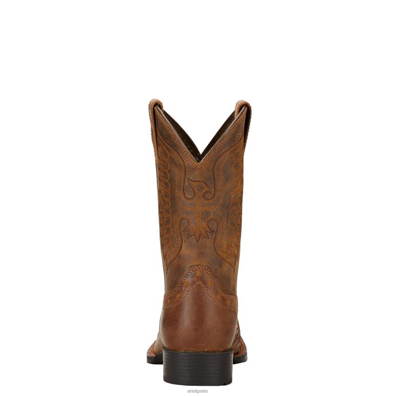 RJ66P3834 honneur de la botte western Ariat chaussure marron vieilli enfants