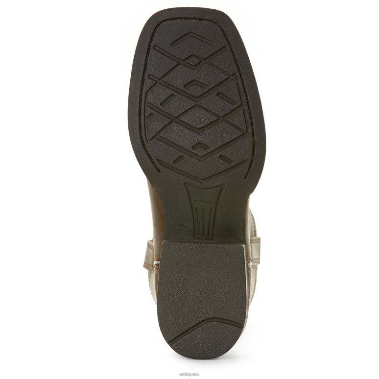 RJ66P3840 botte western patriote Ariat chaussure marron vieilli enfants