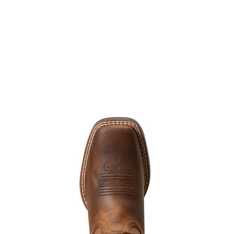RJ66P3848 botte western orgullo mexicano ii Ariat chaussure marron vieilli enfants