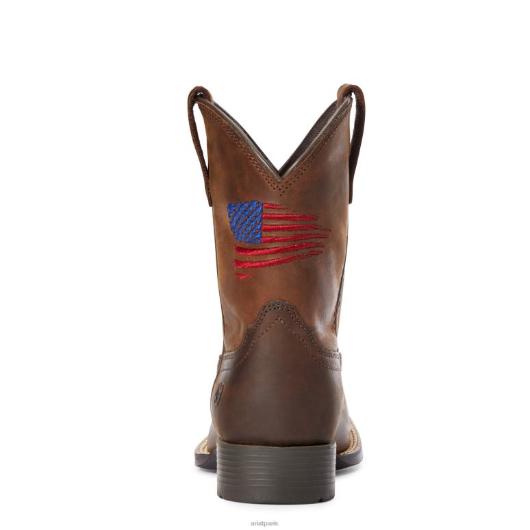 RJ66P3868 botte occidentale patriot ii Ariat chaussure marron vieilli enfants