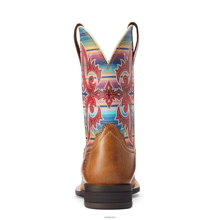 RJ66P3883 botte western lonestar Ariat chaussure bronzage de crête enfants