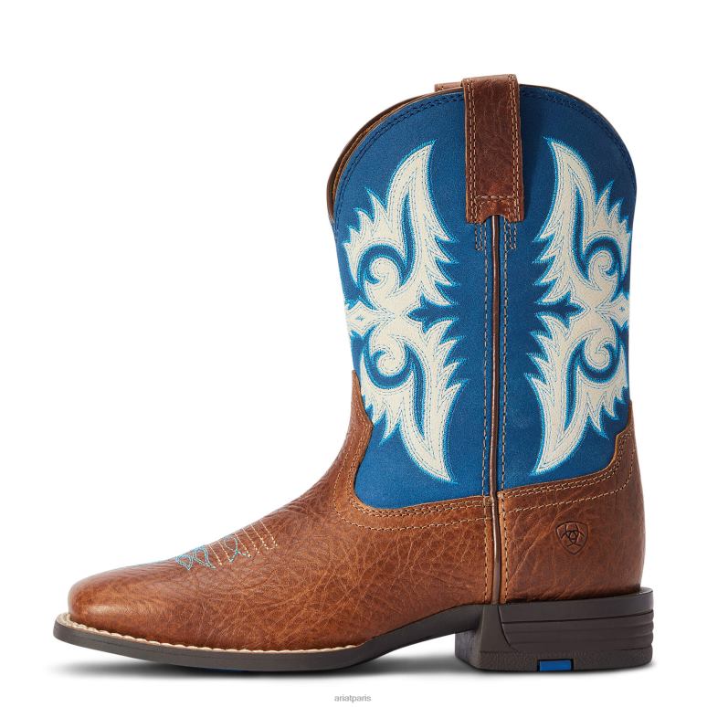 RJ66P3930 botte western lonestar Ariat chaussure chemin de terre rouge enfants