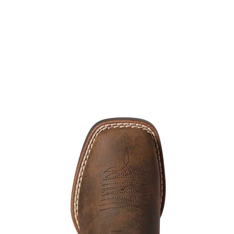 RJ66P3933 botte western tempête enfant Ariat chaussure marron antique enfants