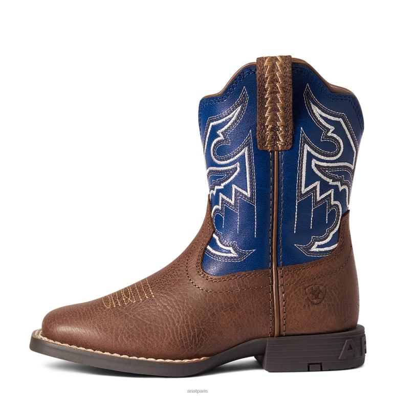 RJ66P3941 Stylo de tri pour enfants, botte western Ariat chaussure chocolat adobe enfants