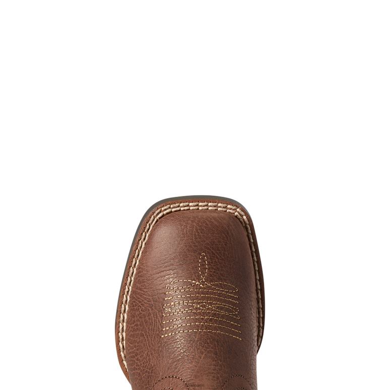 RJ66P3941 Stylo de tri pour enfants, botte western Ariat chaussure chocolat adobe enfants