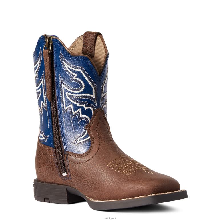 RJ66P3941 Stylo de tri pour enfants, botte western Ariat chaussure chocolat adobe enfants