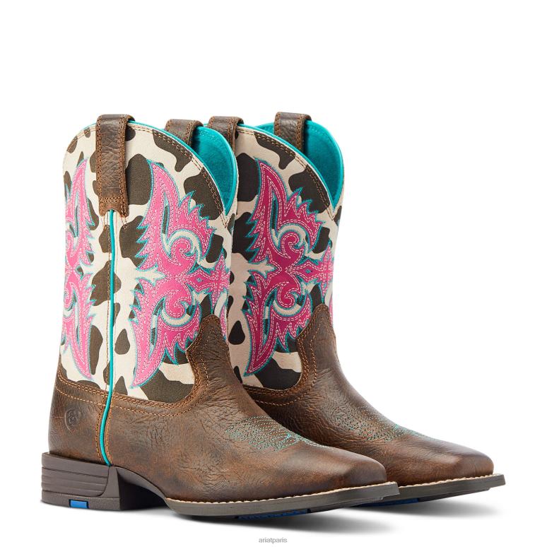RJ66P3948 botte western lonestar Ariat chaussure rouille tapageuse enfants