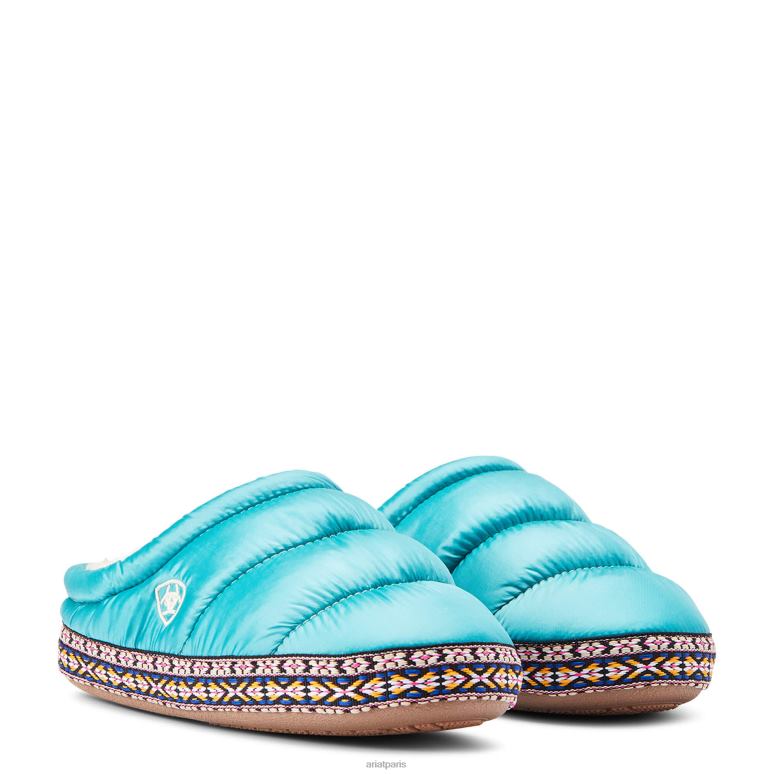 RJ66P3966 pantoufle sabot crius Ariat chaussure turquoise enfants