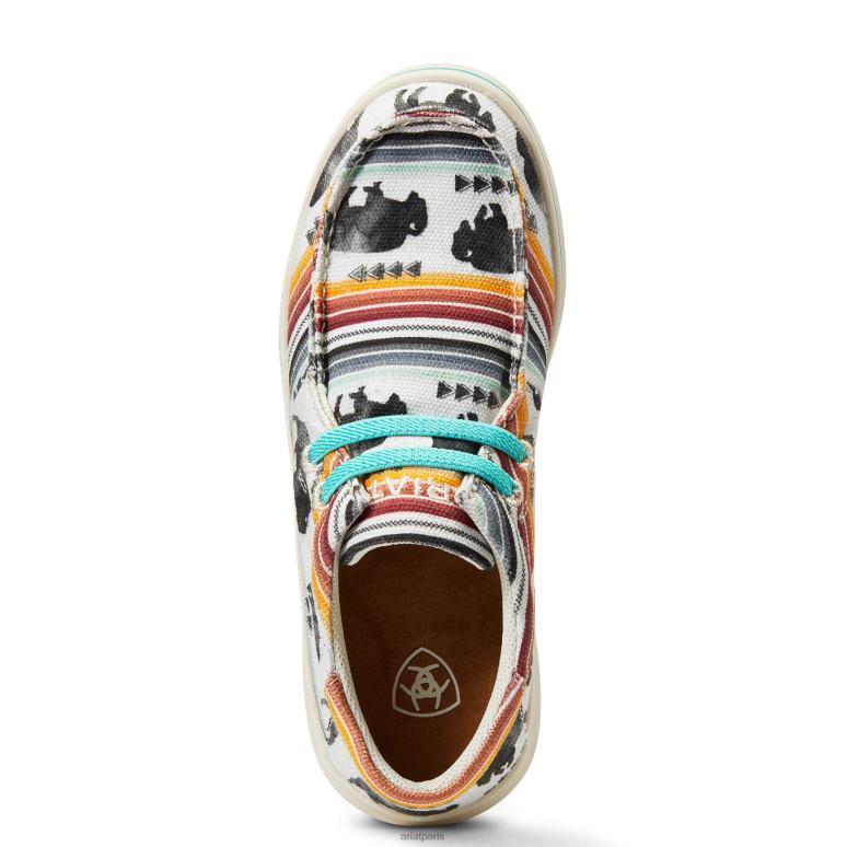RJ66P3956 Hilo 3 Ariat chaussure impression de buffle enfants