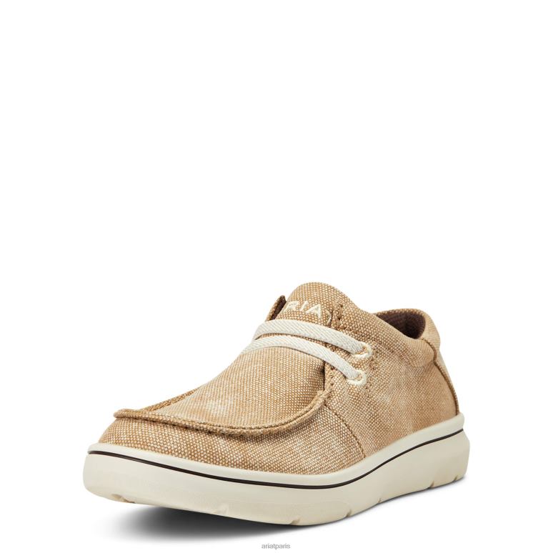 RJ66P3959 Hilo 3 Ariat chaussure toile beige lavée enfants