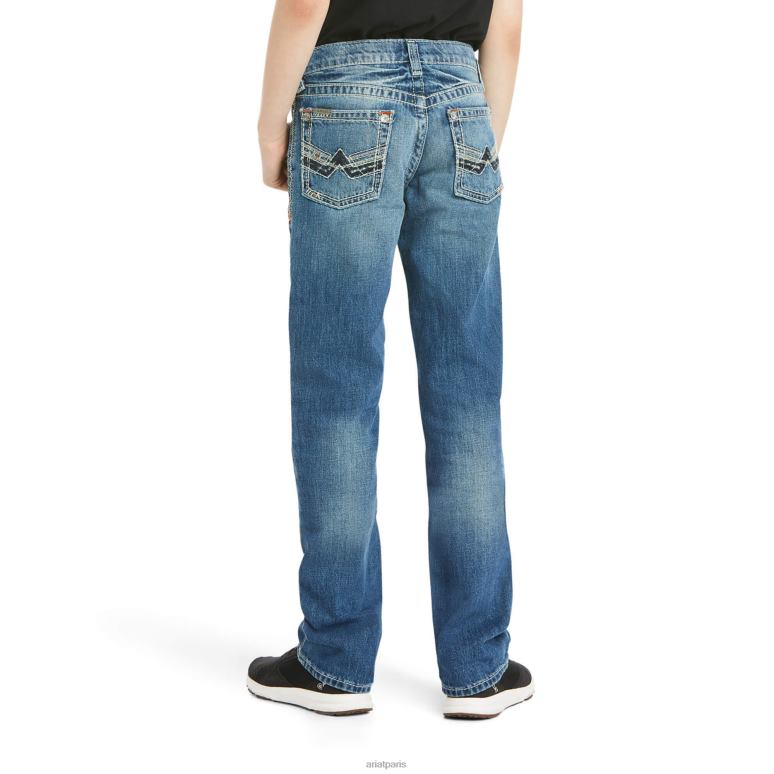 RJ66P3983 Jean droit empilable B5 Slim Charger Ariat collections dakota enfants