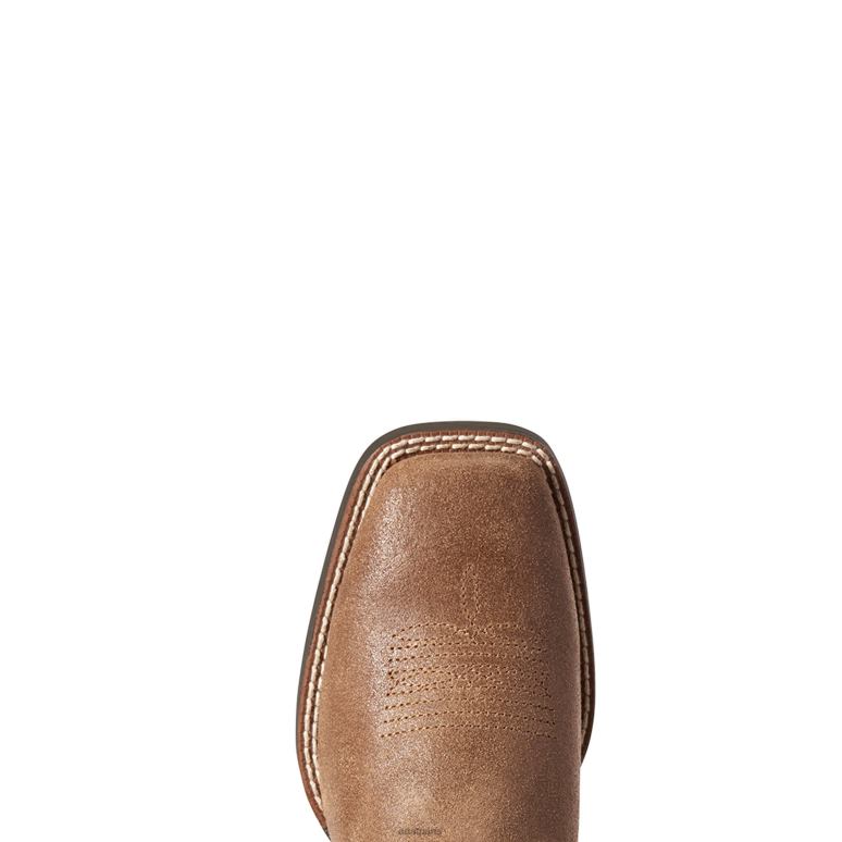 RJ66P3826 botte western étoiles et rayures Ariat collections marron authentique enfants