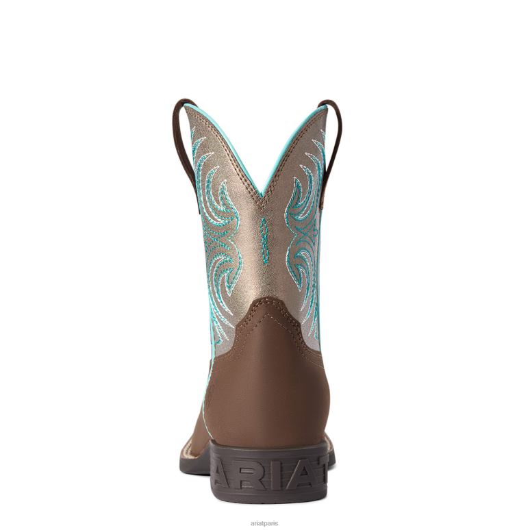 RJ66P3853 botte western tempête Ariat collections argile riche enfants