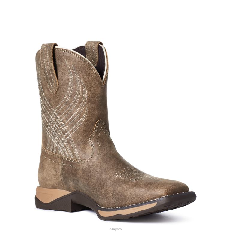 RJ66P3867 botte western hymne Ariat collections bombardier marron enfants