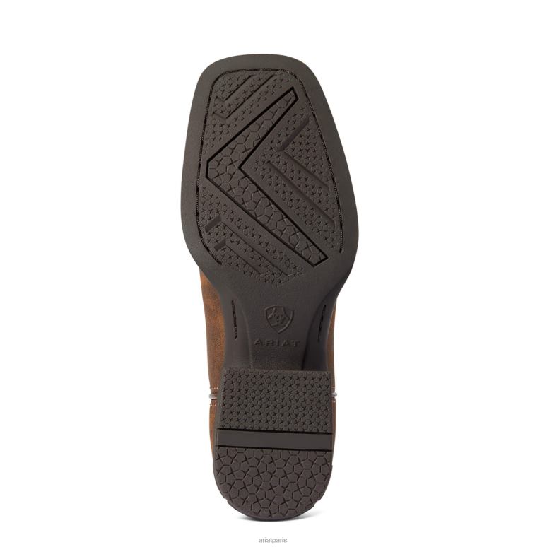 RJ66P3872 botte western tempête Ariat collections marron antique enfants