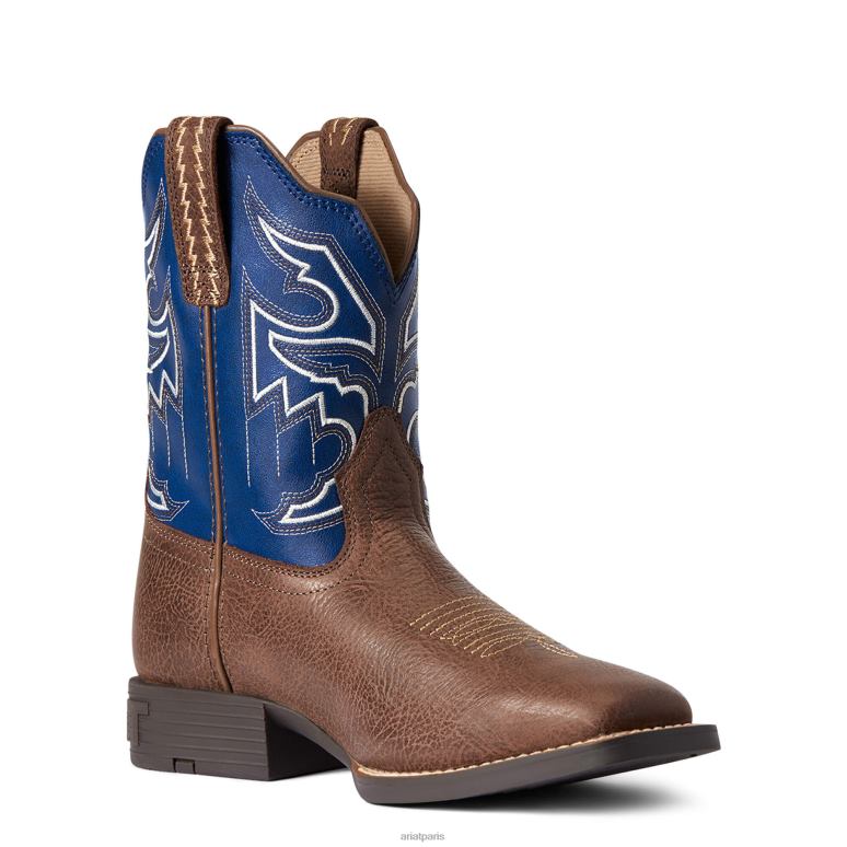 RJ66P3879 stylo de tri, botte western Ariat collections chocolat adobe enfants