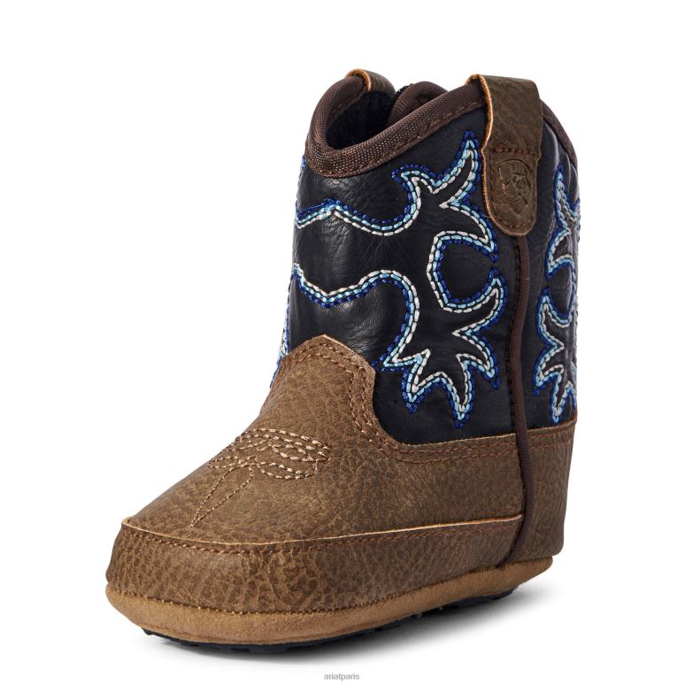 RJ66P3858 Botte Warren des Lil' Stompers Ariat collections brun enfants