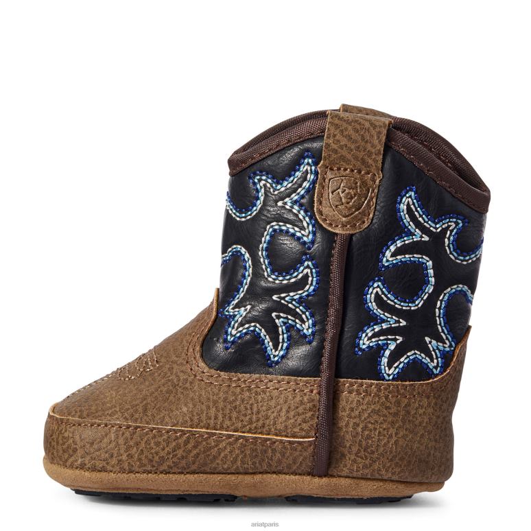 RJ66P3858 Botte Warren des Lil' Stompers Ariat collections brun enfants