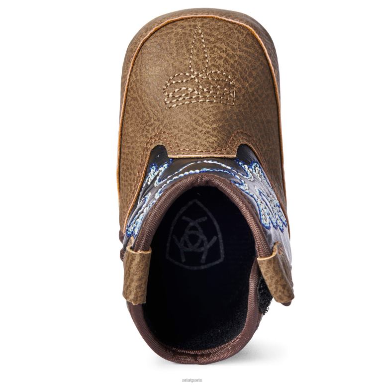 RJ66P3858 Botte Warren des Lil' Stompers Ariat collections brun enfants