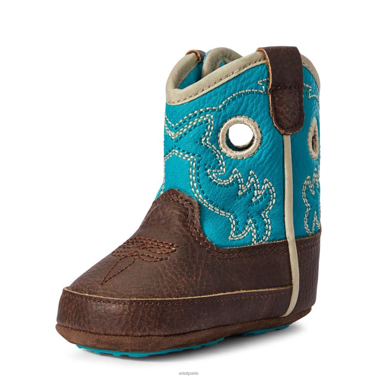 RJ66P3861 Botte de Boston des Lil' Stompers Ariat collections turquoise aqua enfants