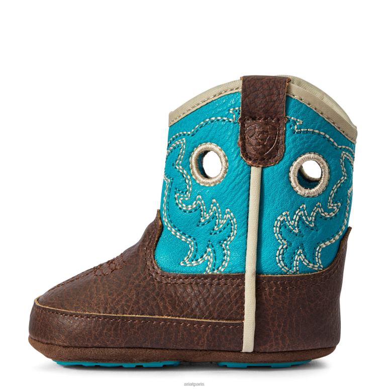 RJ66P3861 Botte de Boston des Lil' Stompers Ariat collections turquoise aqua enfants