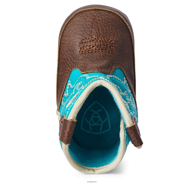RJ66P3861 Botte de Boston des Lil' Stompers Ariat collections turquoise aqua enfants
