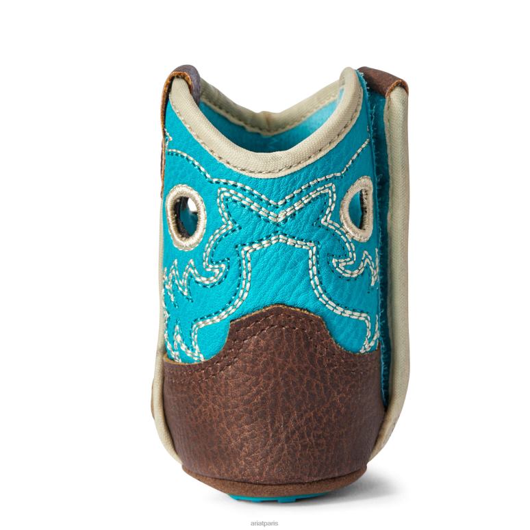RJ66P3861 Botte de Boston des Lil' Stompers Ariat collections turquoise aqua enfants