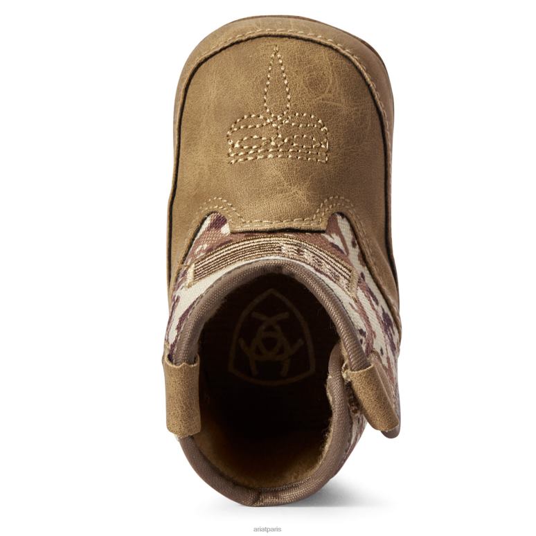 RJ66P3862 Botte de Dallas des Lil' Stompers Ariat collections patriote marron enfants