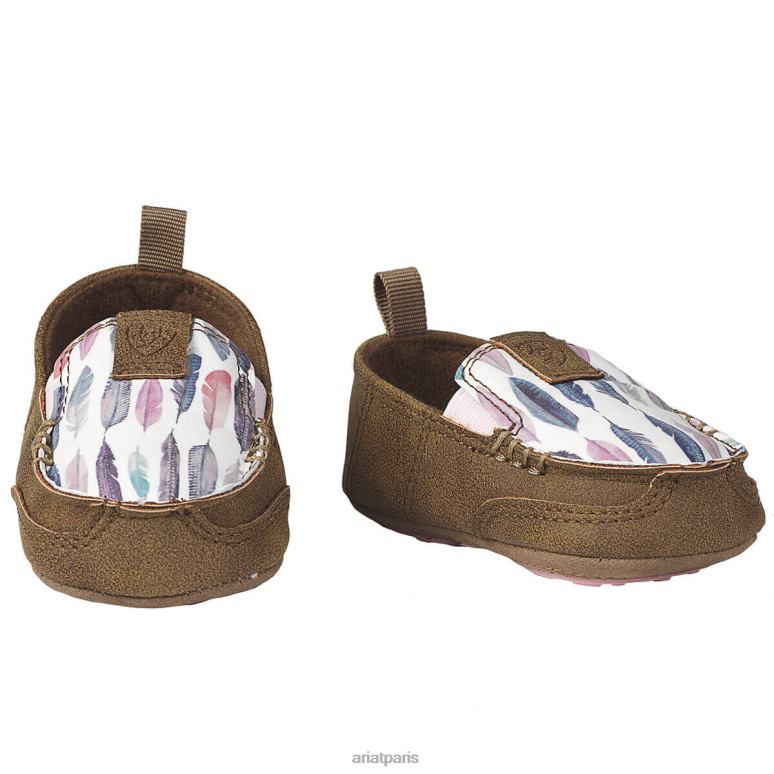 RJ66P3887 Anna Cruiser Ariat collections marron/plume et beige enfants