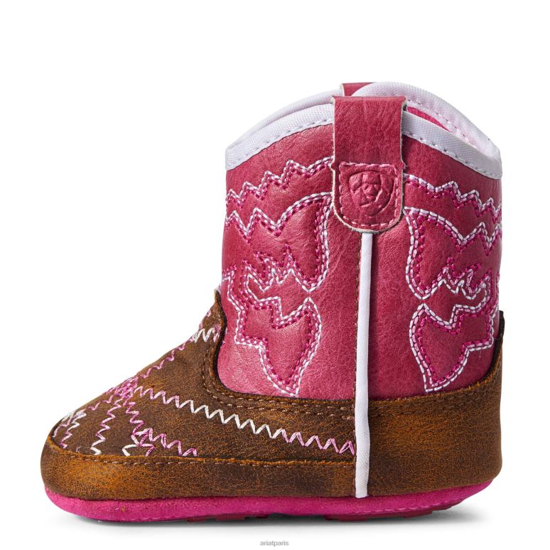 RJ66P3896 Botte d'Alexandrie des Lil' Stompers Ariat collections rose enfants