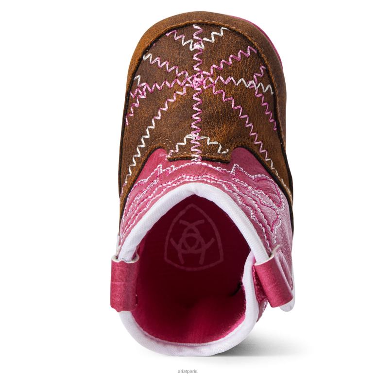 RJ66P3896 Botte d'Alexandrie des Lil' Stompers Ariat collections rose enfants