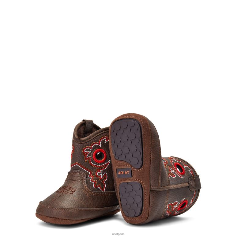 RJ66P3903 bottes de stock brutes lil' stompers Ariat collections brun enfants