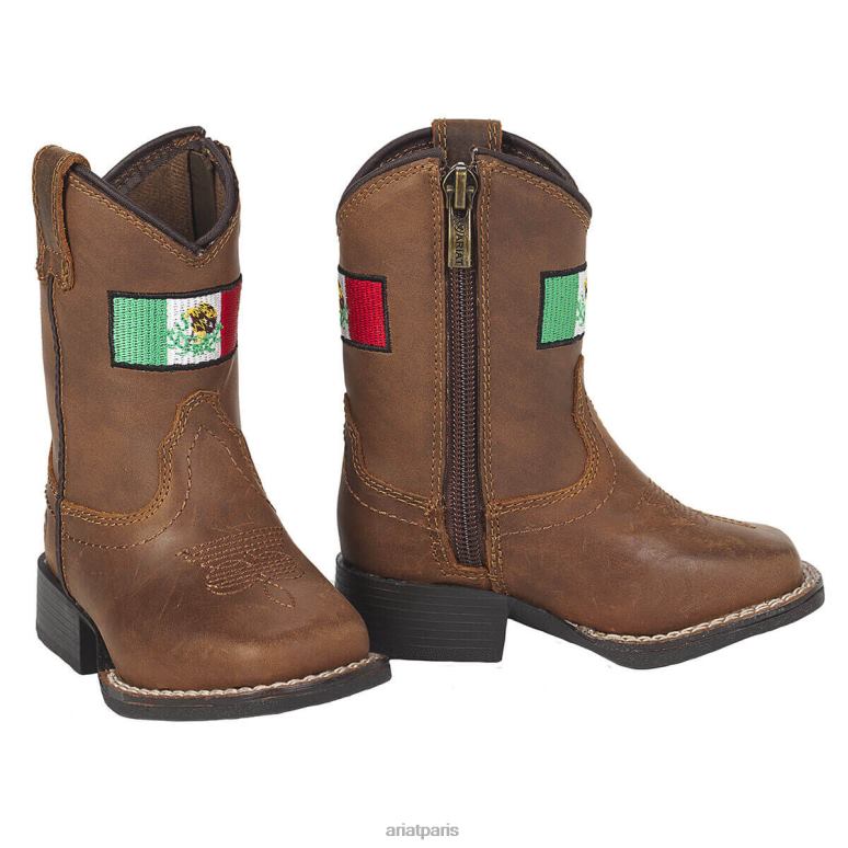 RJ66P3891 démarrage du Mexique Lil Stompers Ariat collections brun enfants