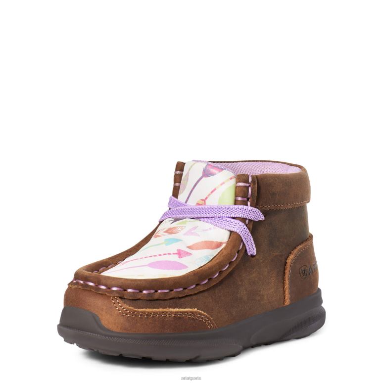 RJ66P3912 bottes Addison des petits stompers Ariat collections brun enfants