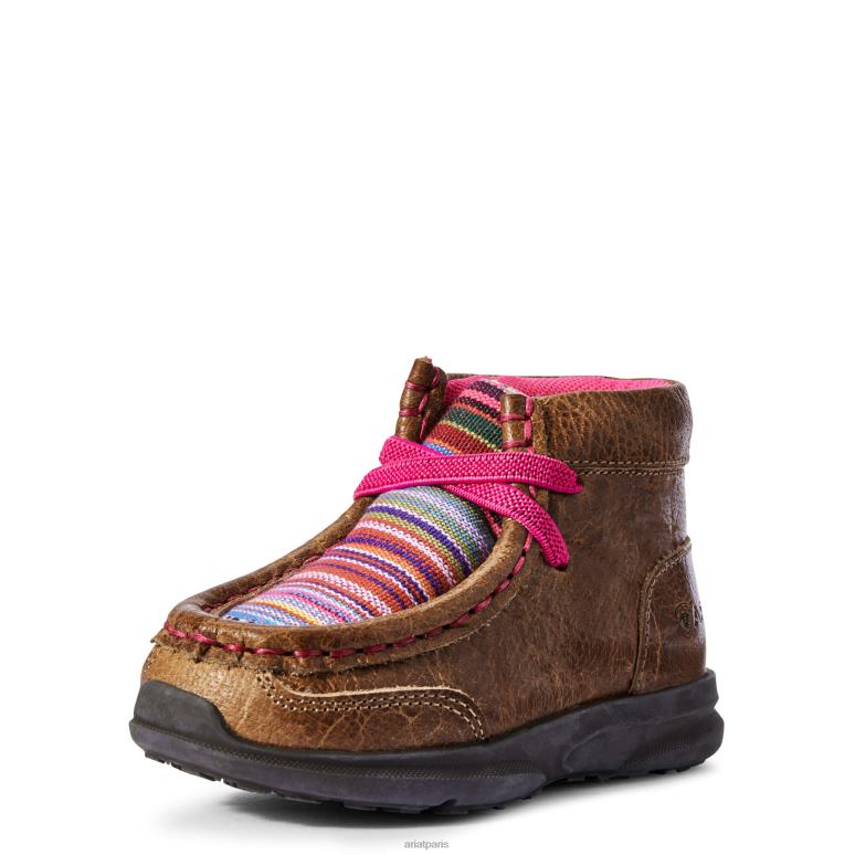 RJ66P3931 petits stompers aurora spitfire Ariat collections brun enfants