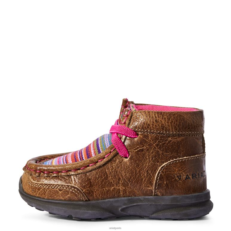 RJ66P3931 petits stompers aurora spitfire Ariat collections brun enfants