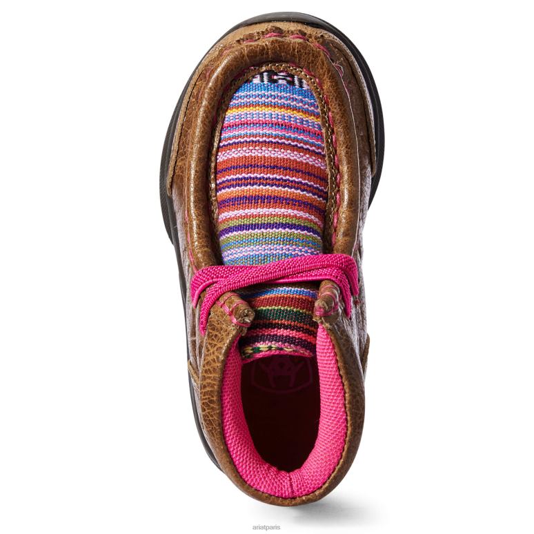 RJ66P3931 petits stompers aurora spitfire Ariat collections brun enfants