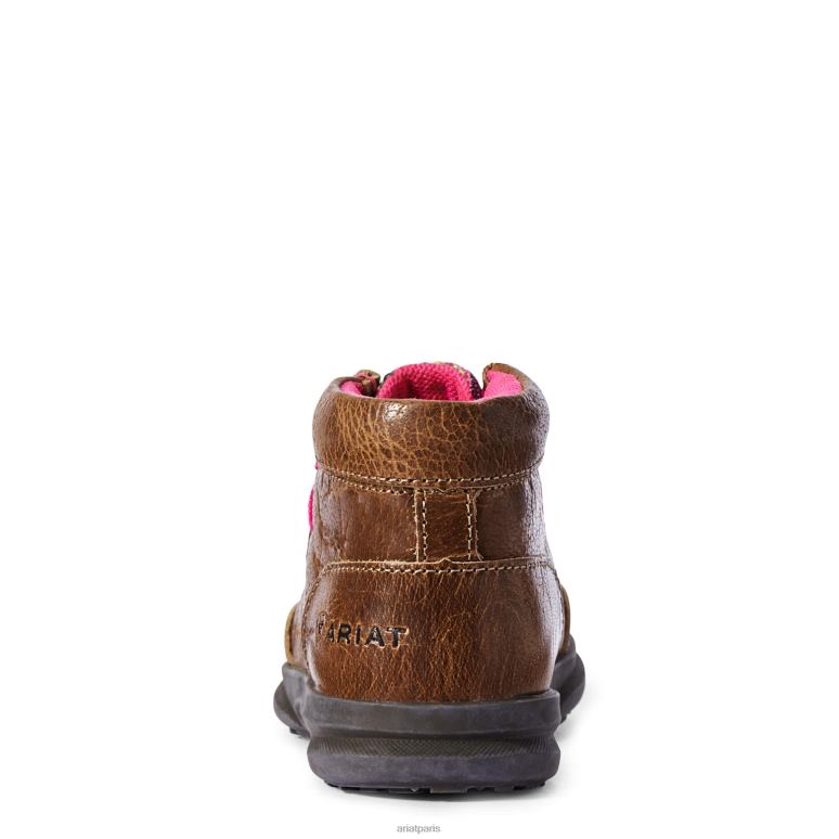 RJ66P3931 petits stompers aurora spitfire Ariat collections brun enfants
