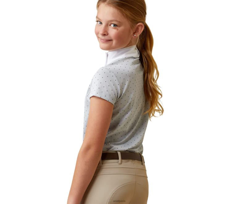RJ66P4040 chemise de spectacle aptos Ariat vêtements point gris perle enfants