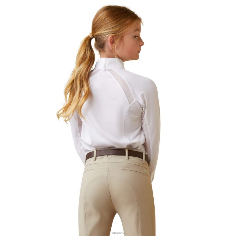 RJ66P4043 chemise de concours sunstopper pro 2.0 Ariat vêtements blanc enfants
