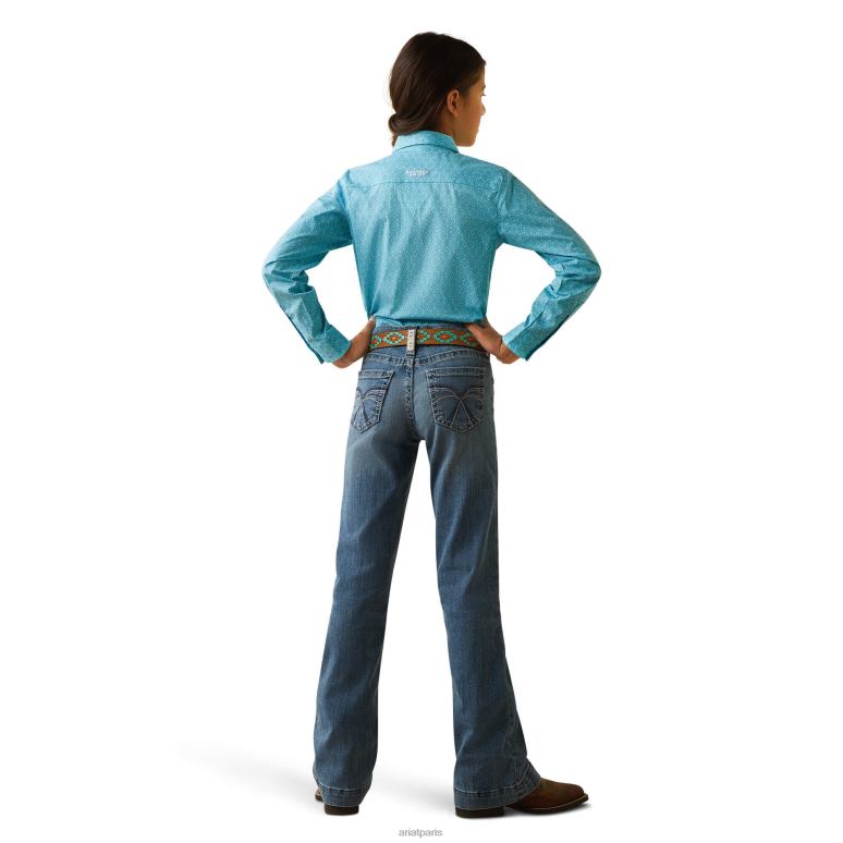 RJ66P4070 chemise de l'équipe Kirby Ariat vêtements impression caïdan enfants