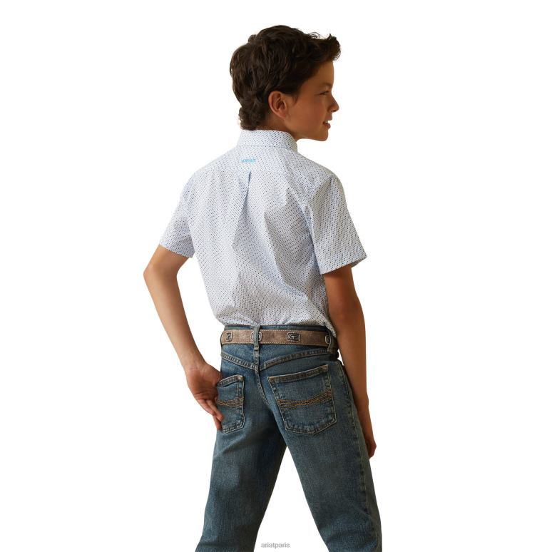 RJ66P4073 chemise coupe classique luca Ariat vêtements blanc enfants