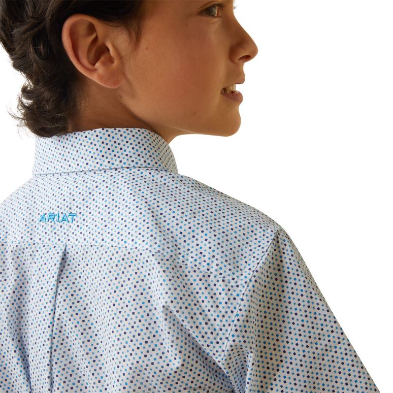 RJ66P4073 chemise coupe classique luca Ariat vêtements blanc enfants