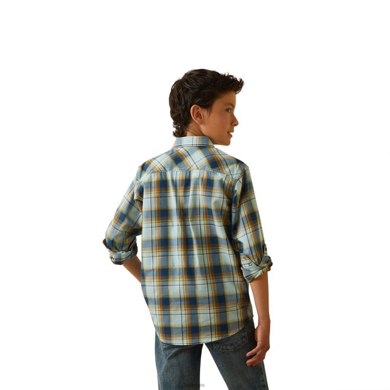 RJ66P4088 chemise coupe rétro habney Ariat vêtements aquatique enfants